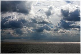 white grey clouds under the sea