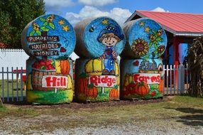 Colorful unusual statues attraction