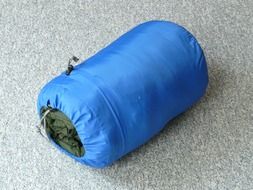 sleeping bag packed in a sleeve