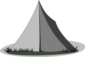 camping tent drawing