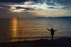 Beautiful marine sunset