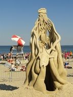 sand sculpture on beach