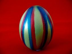 colorful striped easter egg