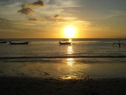 landscape of beach sunset on bali