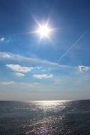 sun over the north sea
