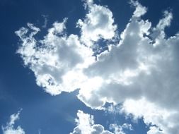 the sun behind the white clouds