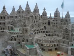 sand castle on a tropical beach