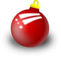 clipart of red bell decoration
