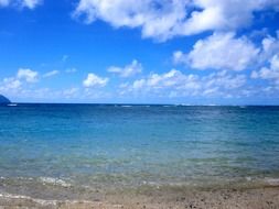 Blue wave of the Pacific ocean