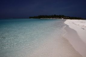 Maldives beach at night