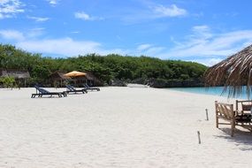 Landscape of White sandy beach