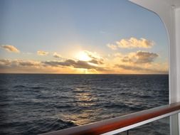 view of the golden sunset from the deck