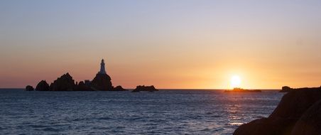 lighthouse on the island of Jersey