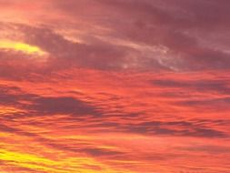 Landscape of cloudy sky at the sunrise