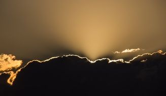 golden sunset on Australia sky