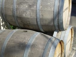 folded wine barrels