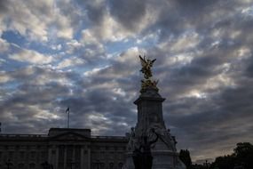 cloudy storm sky over Buckingham Palace