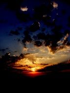 beautiful sky at sunset