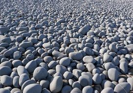 gray pebbles beach