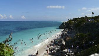 people on the beach in mexico