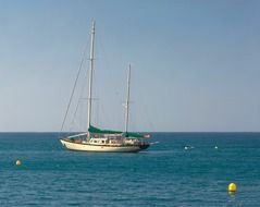 Boat on the background of a calm sea