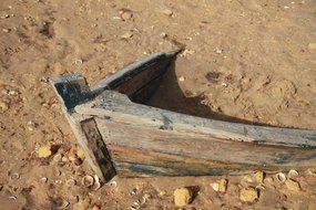old boot beach sea