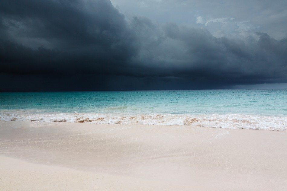 hurricane over the caribbean