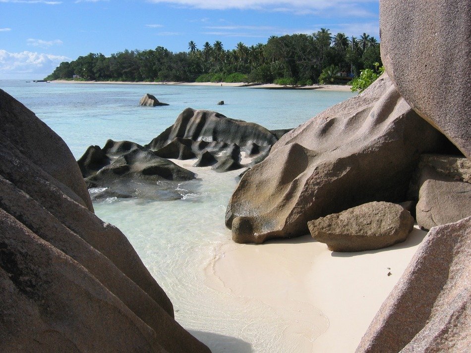 large smooth rocks by the ocean