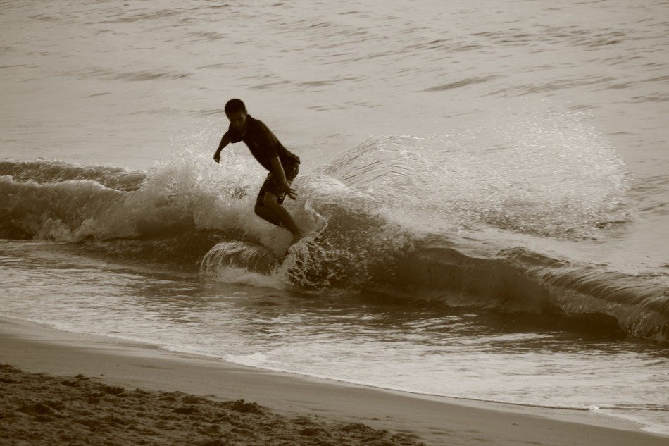 surfer on the shore