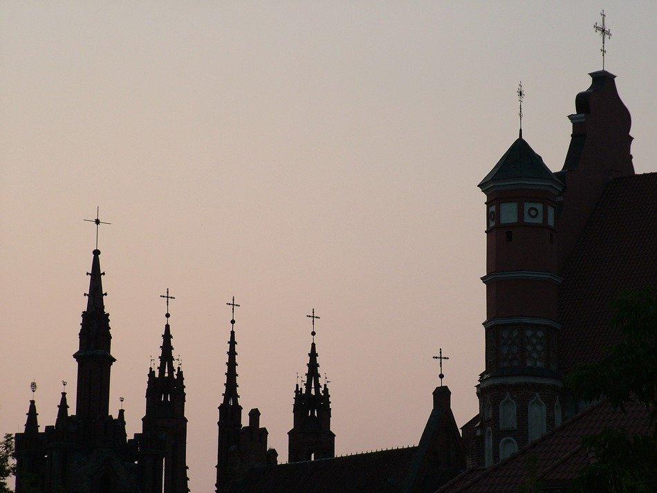 gothic quarter in Vilnius, Lithuania