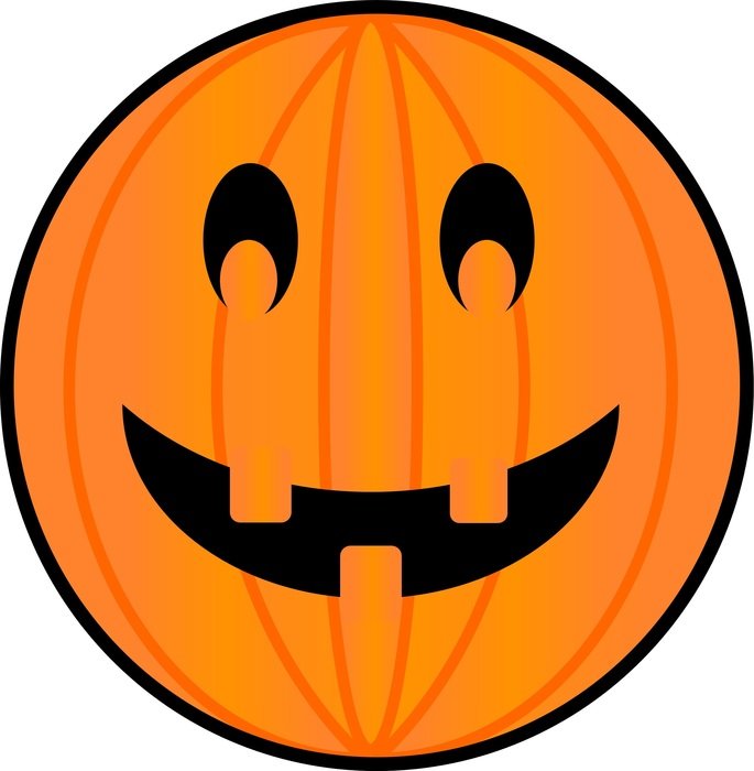 symbol of the Halloween in the form of a pumpkin