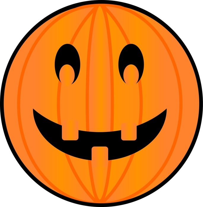 symbol of the Halloween in the form of a pumpkin