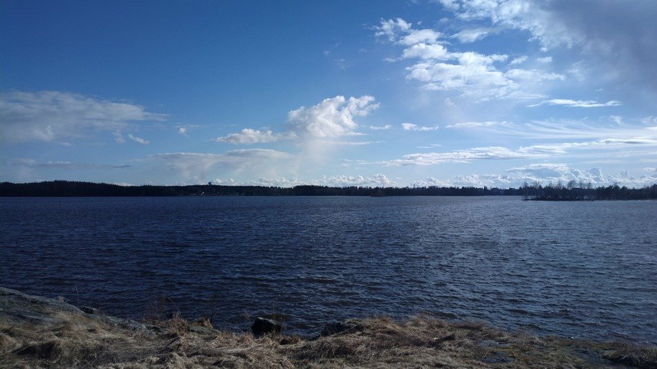 clouds over an island, Finland