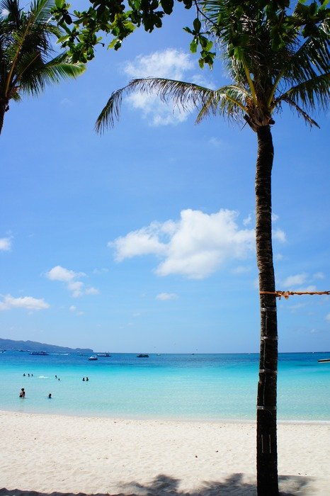View of the beautiful beach of Boracay