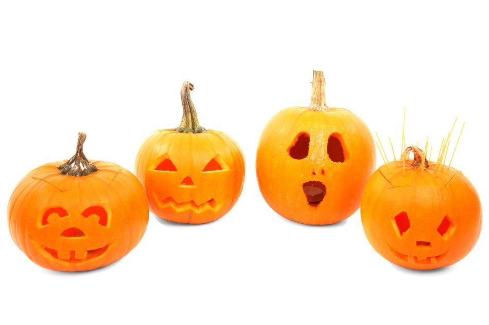 pumpkin with grimaces for halloween