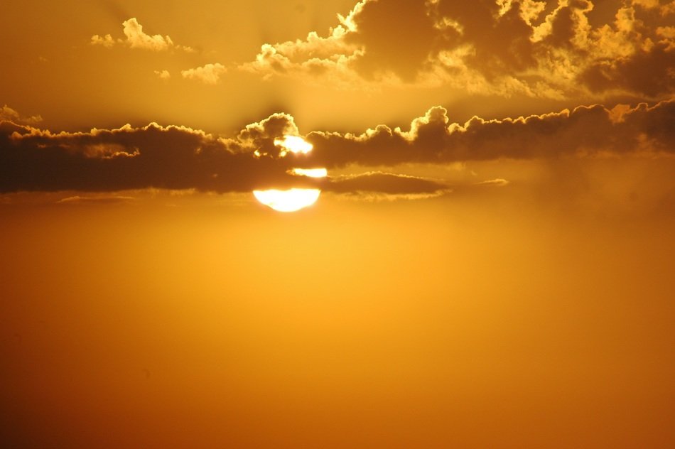 Sunset against the sky