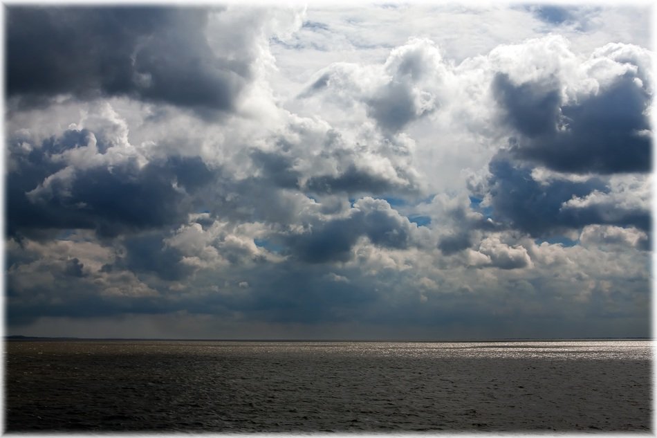 white grey clouds under the sea