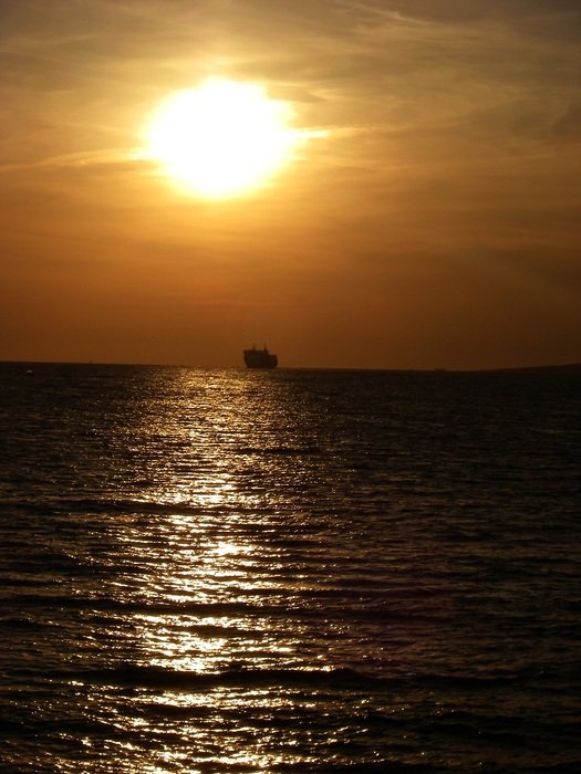 sunset in south corsica