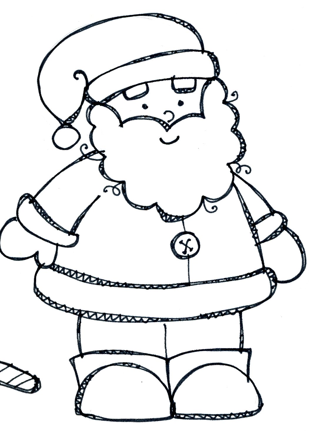 Санта Клаус рисунок карандашом