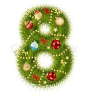 painted christmas number 8