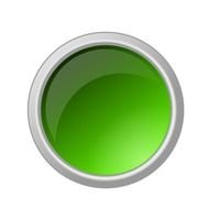 Glossy Green Button By Ricardomaia Glass