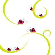 Ladybug Swirls drawing