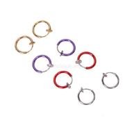 Pair Spring Clip On Hoop Nose Lip Ear Ring Earrings No Piercing Pick