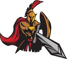 Colorful Spartan Logo clipart
