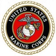 round Sticker, us marine corps