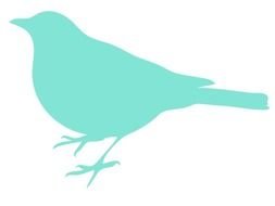 painted blue bird of love