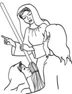 Martha And Mary Coloring Pages Bible