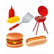 Grilling Out Grill Scrapbook Pack