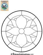 Stained Glass Patterns Light Green Pattern Black And White Flower