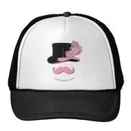 baseball cap with a picture hat and a mustache as clipart